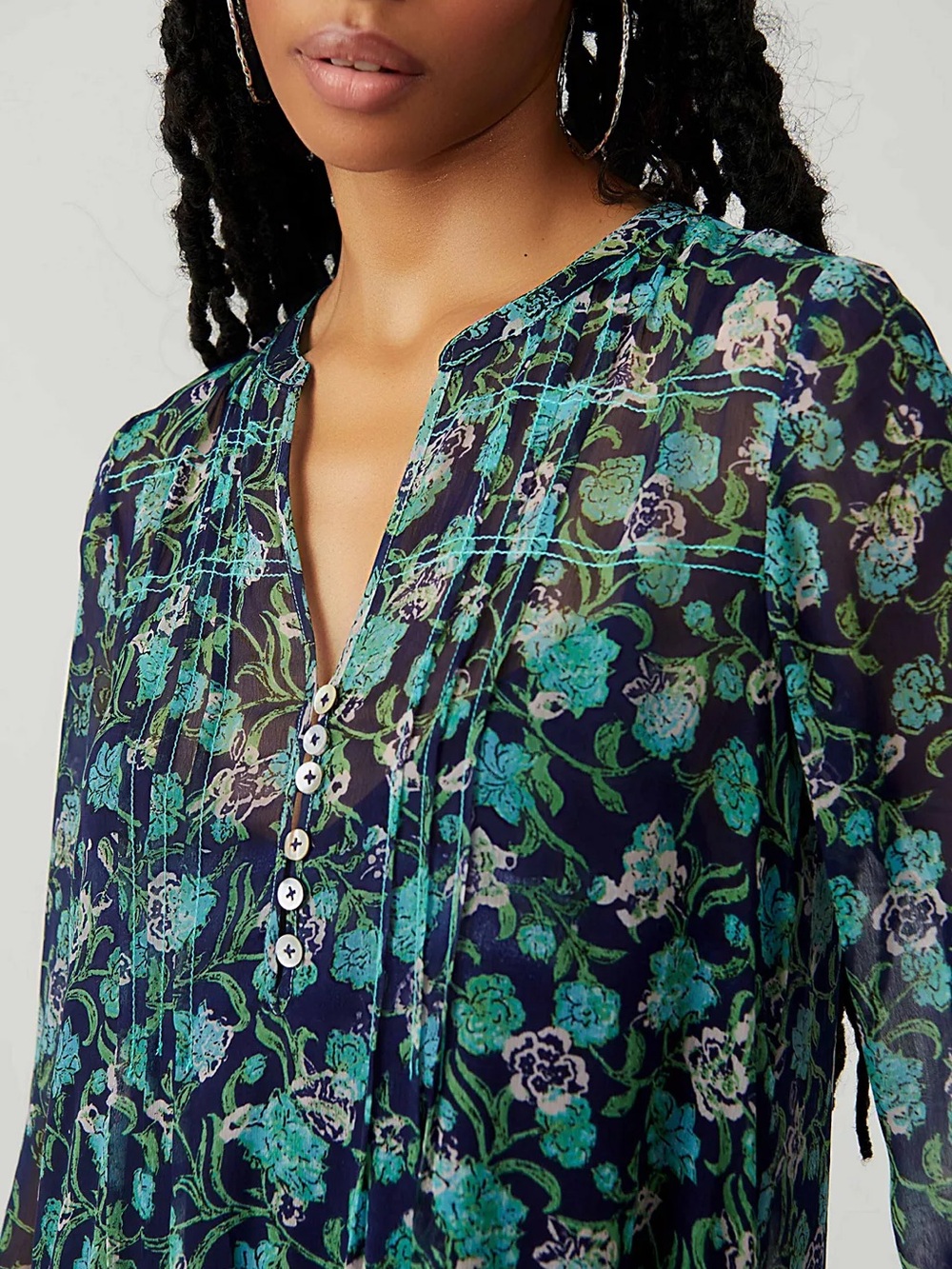 Free People See Through It Floral Maxi Dress - Picture 4 of 13